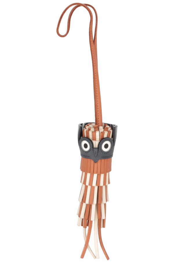 Breloque pour sac Hermès Chouette marron