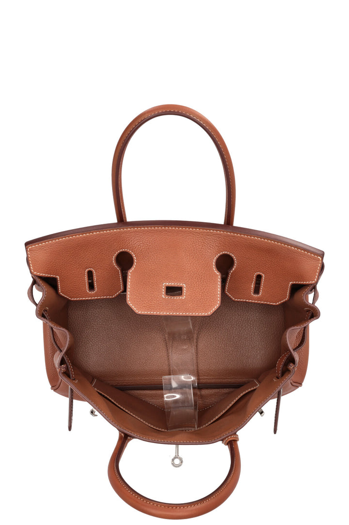 HERMÈS Birkin 30 Retourne Barenia Faubourg Fauve