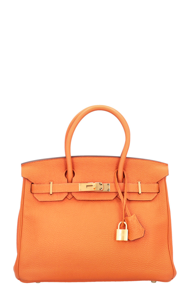 HERMÈS Birkin 30 Retourne Togo Orange