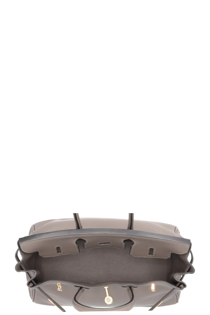 HERMÈS Birkin 25 Return Swift Étain Or