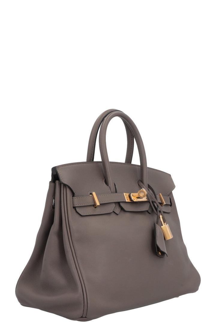 HERMÈS Birkin 25 Return Swift Étain Or