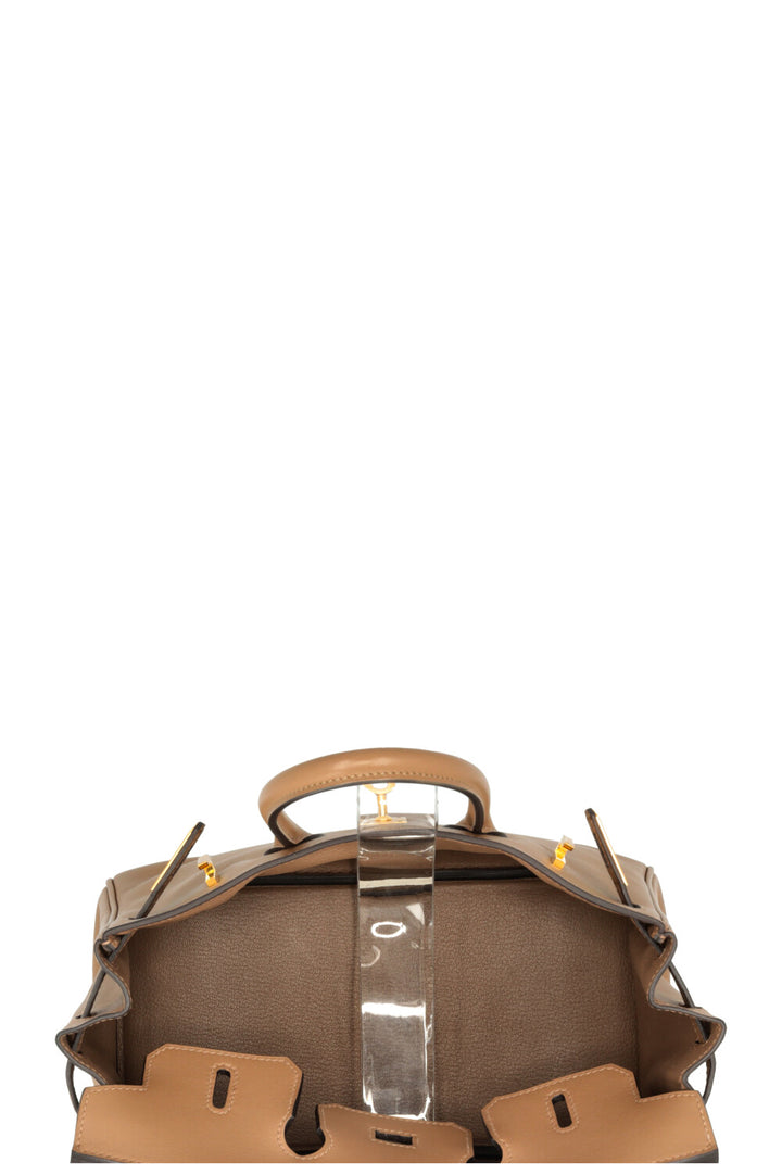 HERMÈS Birkin 25 Retourne Swift Beige De Weimar