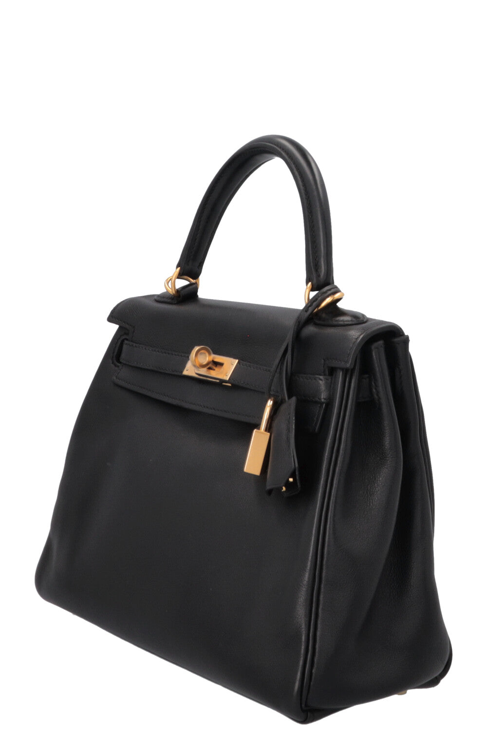 HERMÈS Kelly 25 Retourne Swift Noir