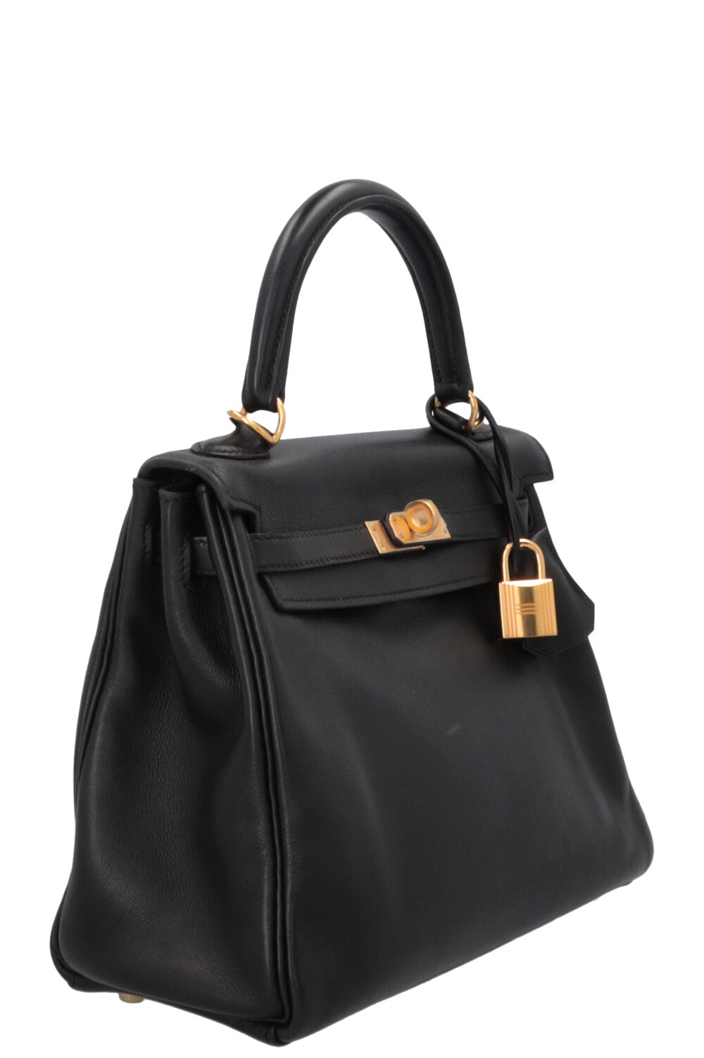 HERMÈS Kelly 25 Retourne Swift Noir