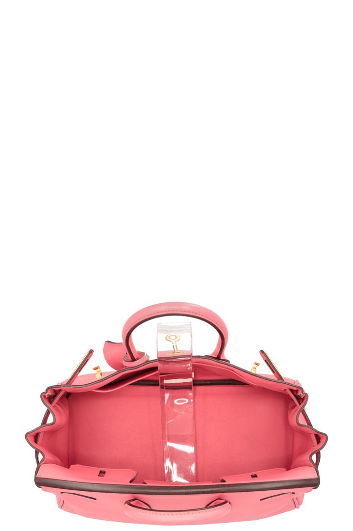 HERMÈS Birkin 25 Retourne Swift Rose Lipstick