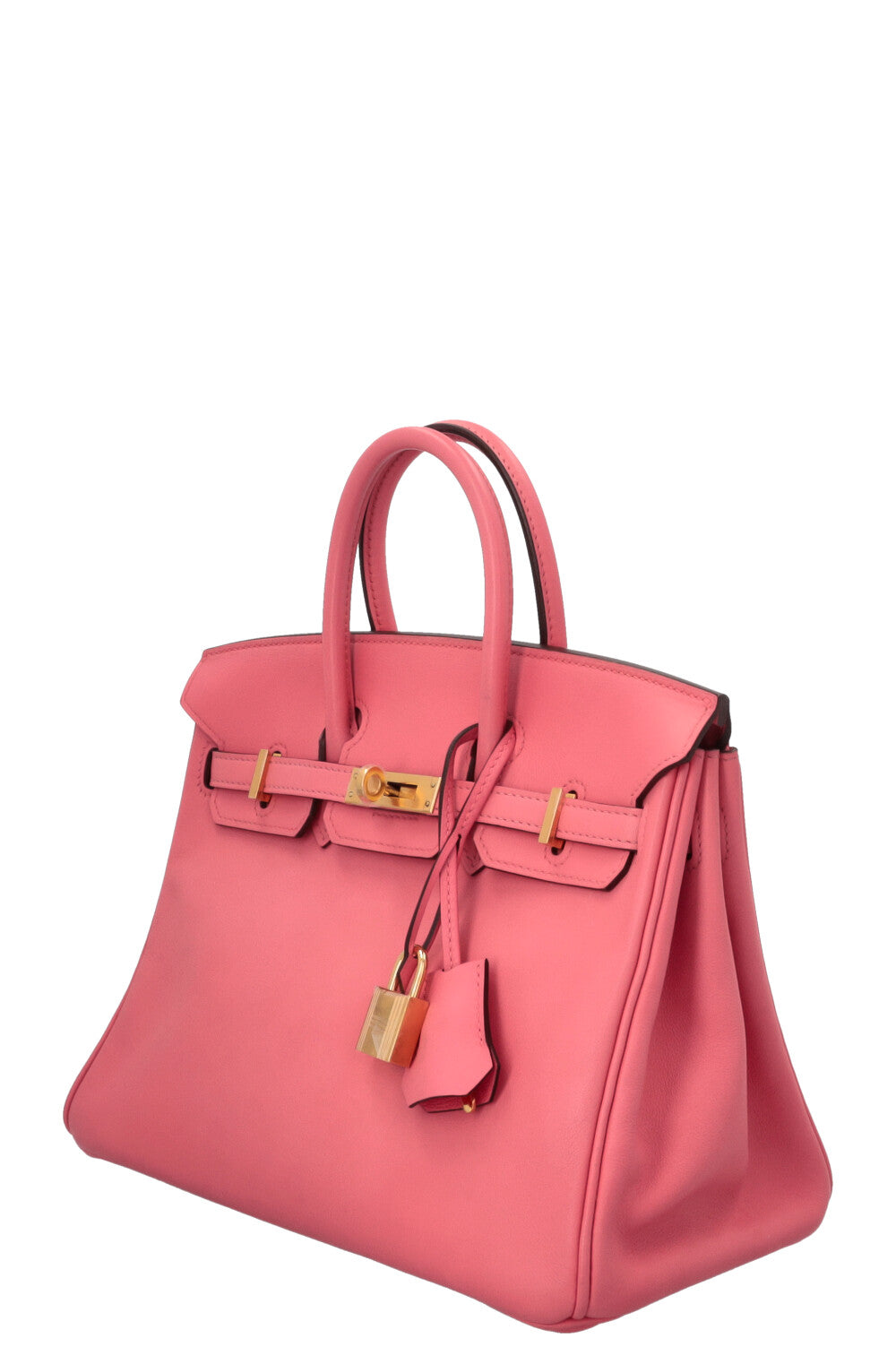 HERMÈS Birkin 25 Retourne Swift Rose Lipstick