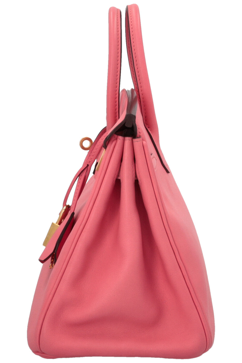 HERMÈS Birkin 25 Retourne Swift Rose Lipstick