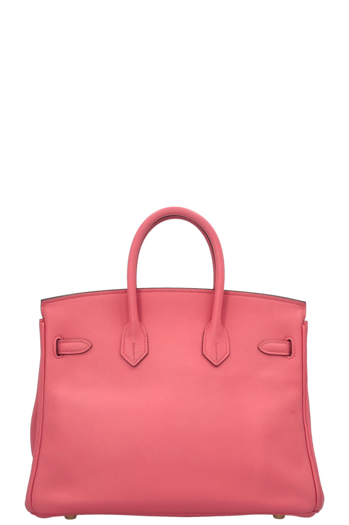HERMÈS Birkin 25 Retourne Swift Rose Lipstick