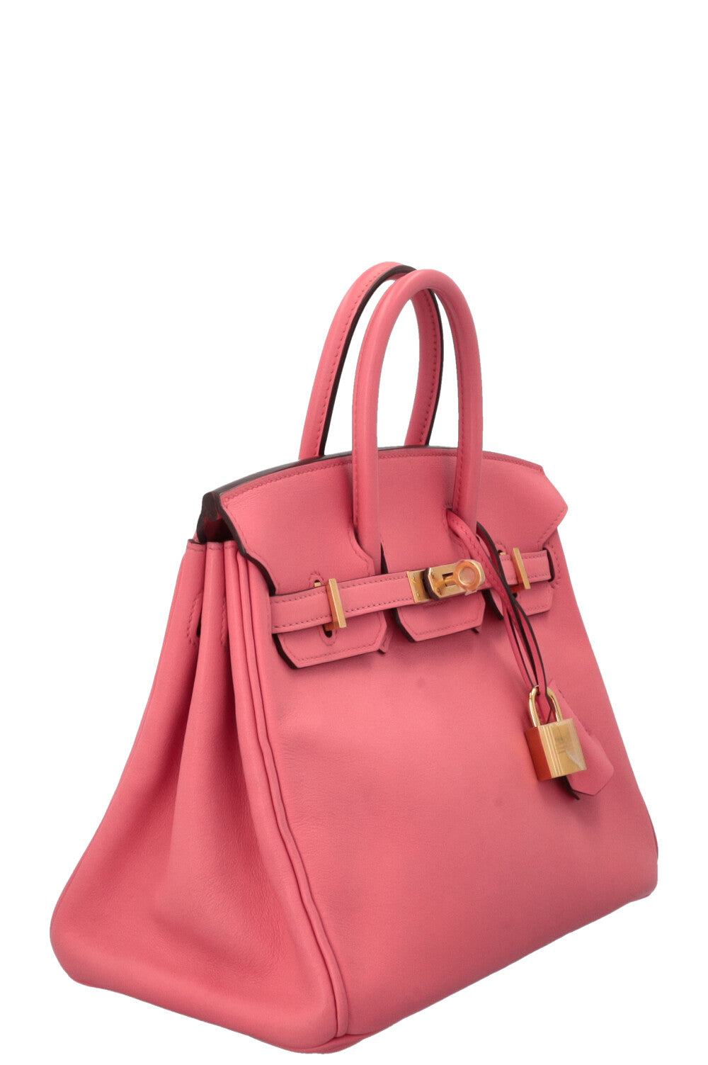 HERMÈS Birkin 25 Retourne Swift Rose Lipstick