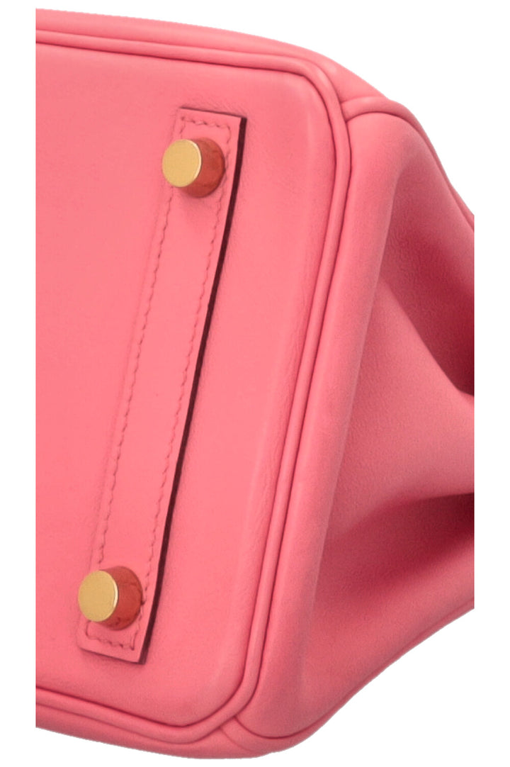 HERMÈS Birkin 25 Retourne Swift Rose Lipstick