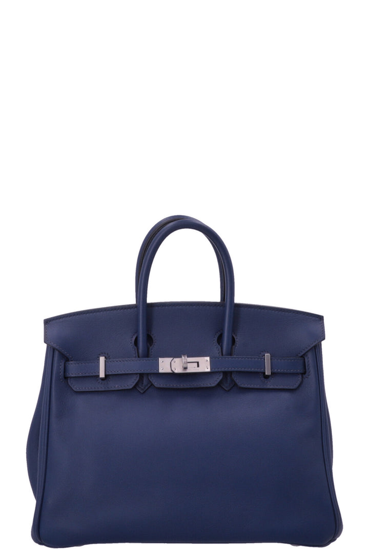 HERMÈS Birkin 25 Retourne Swift Bleu Saphir