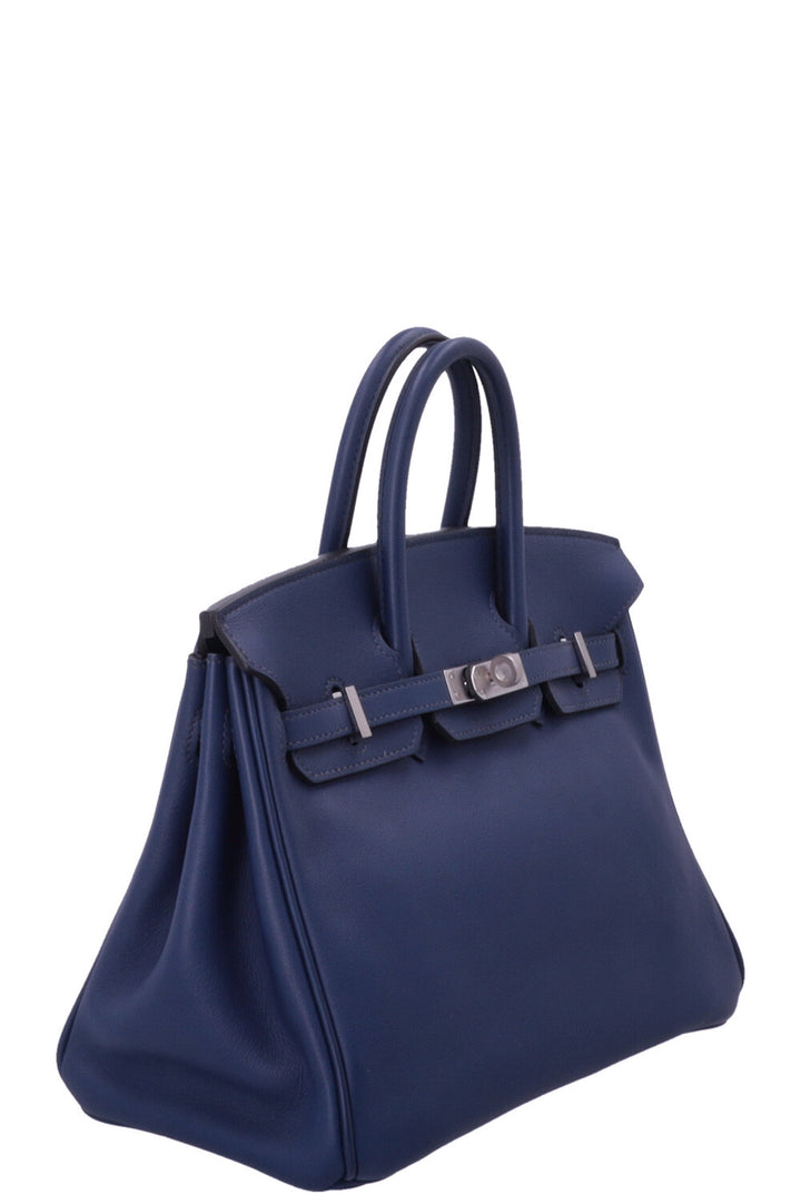 HERMÈS Birkin 25 Retourne Swift Bleu Saphir