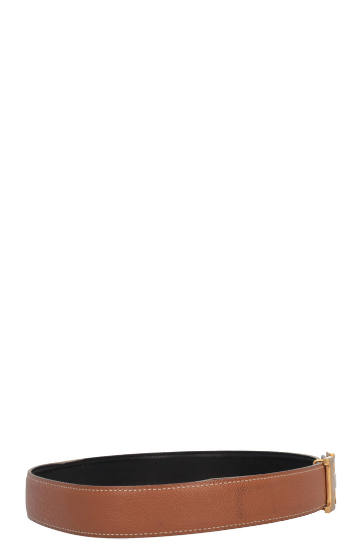 Ceinture HERMÈS H 32 Gold Noir