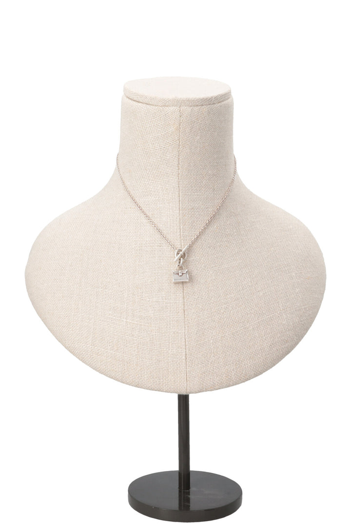 HERMÈS Kelly Amulette Necklace Silver