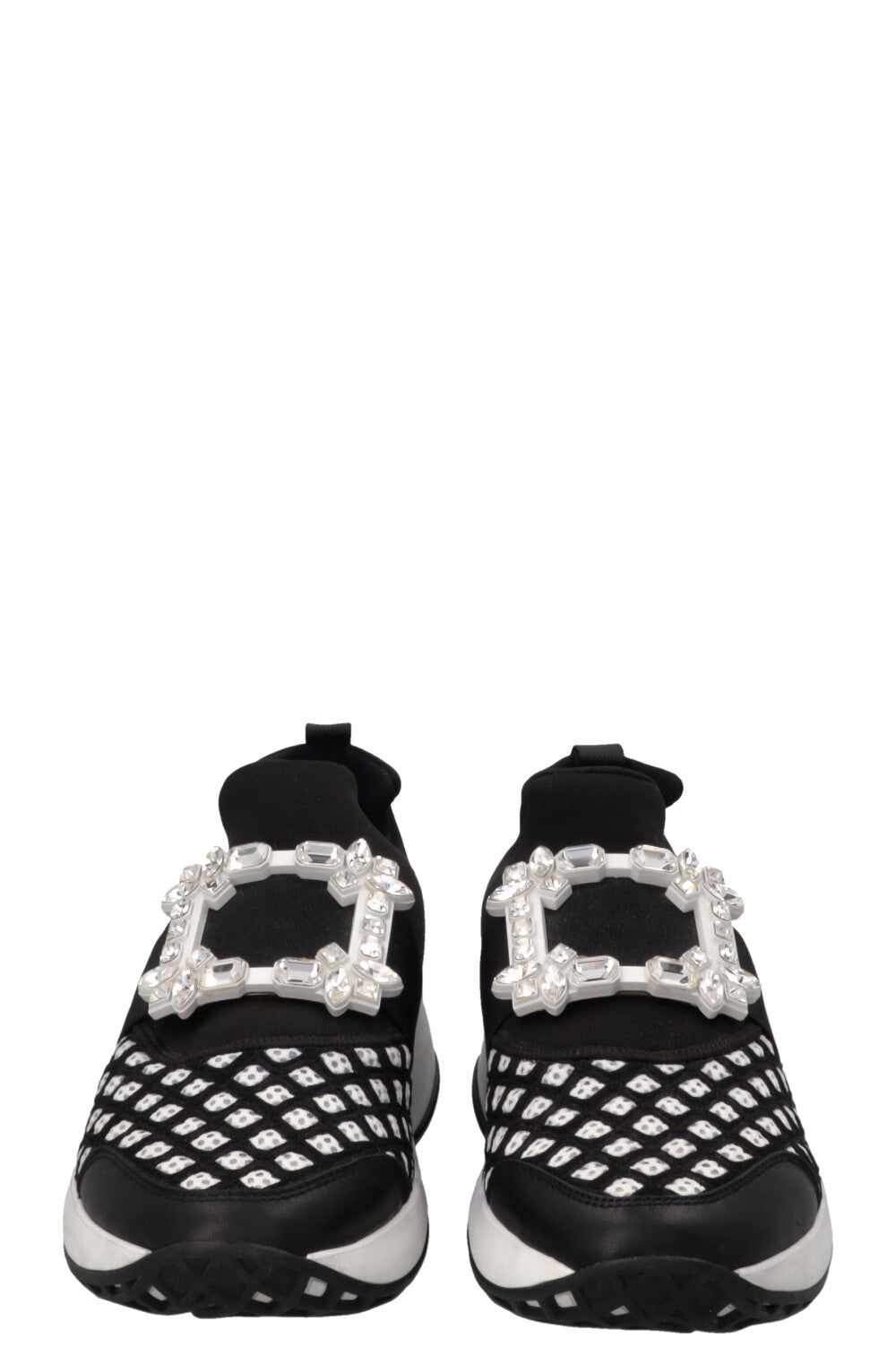 ROGER VIVIER Viv' Run Strass Buckle Sneakers Black