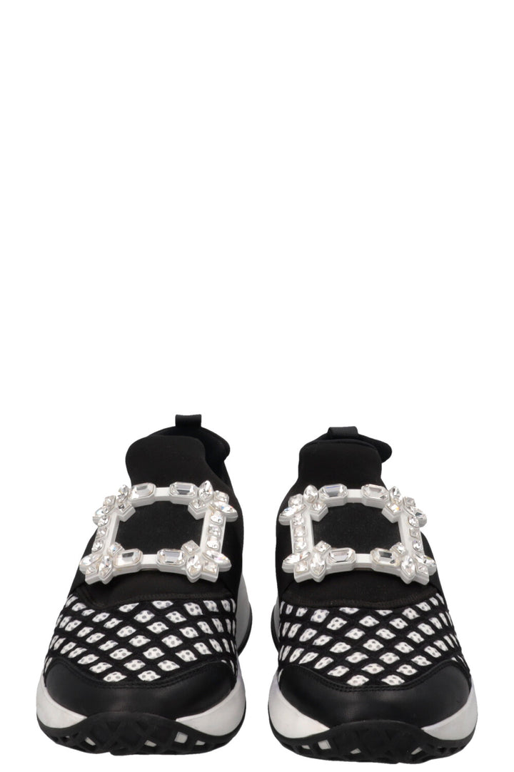 ROGER VIVIER Viv' Run Strass Buckle Sneakers Black