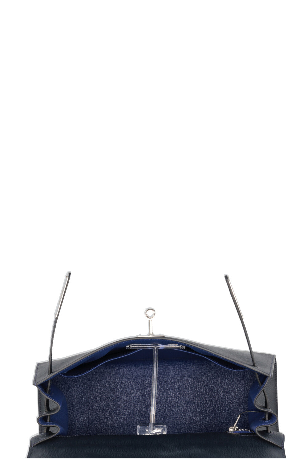 HERMÈS Kelly 28 Sellier Fer à Cheval Epsom Bleu Indigo Bleu Électrique