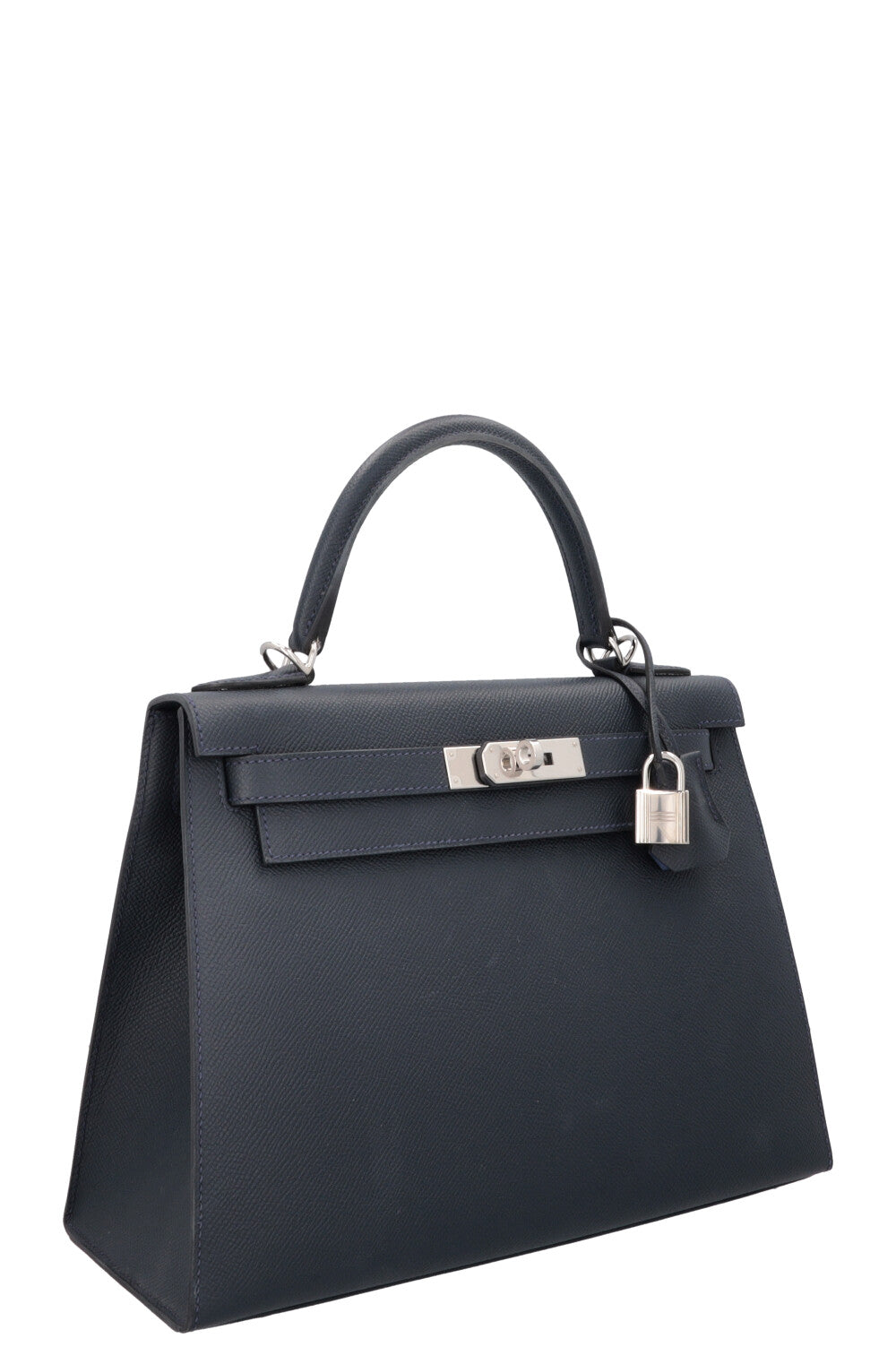 HERMÈS Kelly 28 Sellier Fer à Cheval Epsom Bleu Indigo Bleu Électrique