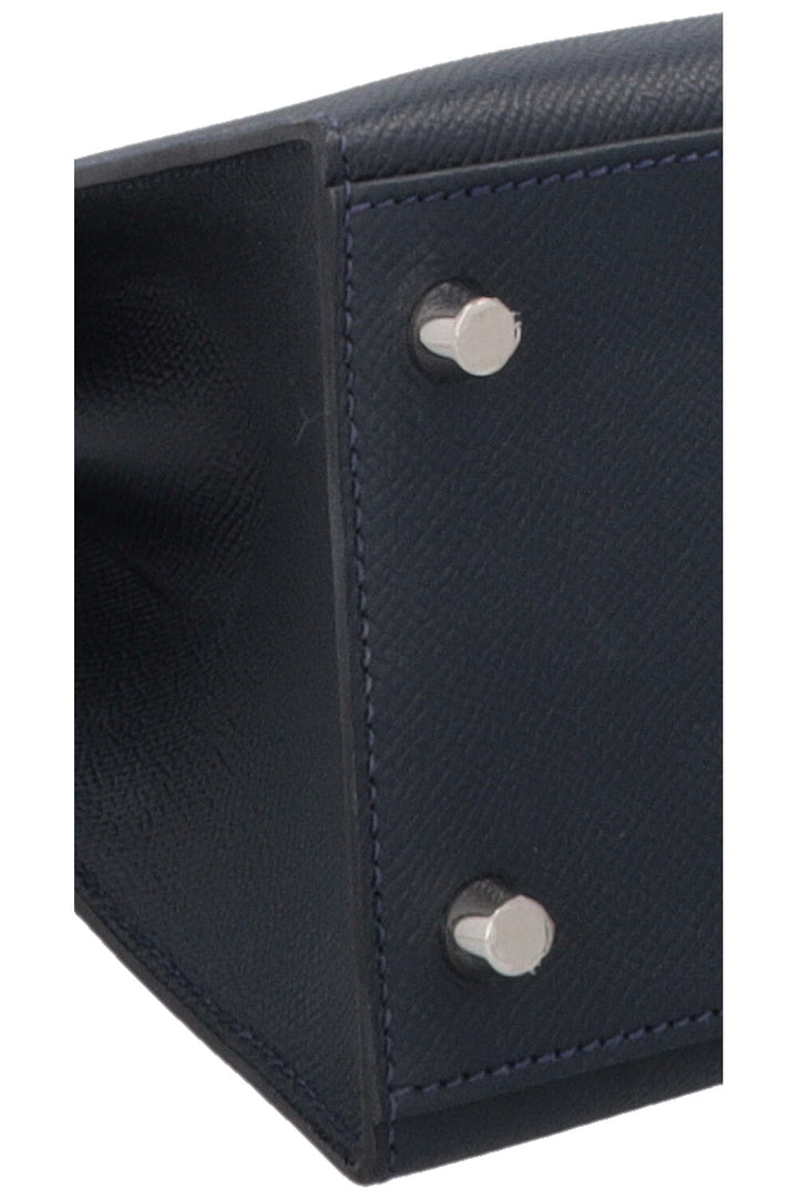 HERMÈS Kelly 28 Sellier Fer à Cheval Epsom Bleu Indigo Bleu Électrique