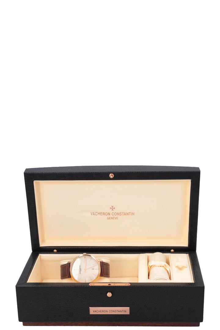 VACHERON CONSTANTIN Patrimony 40mm Self-Winding Watch 18k Rose Gold Saphire Glass