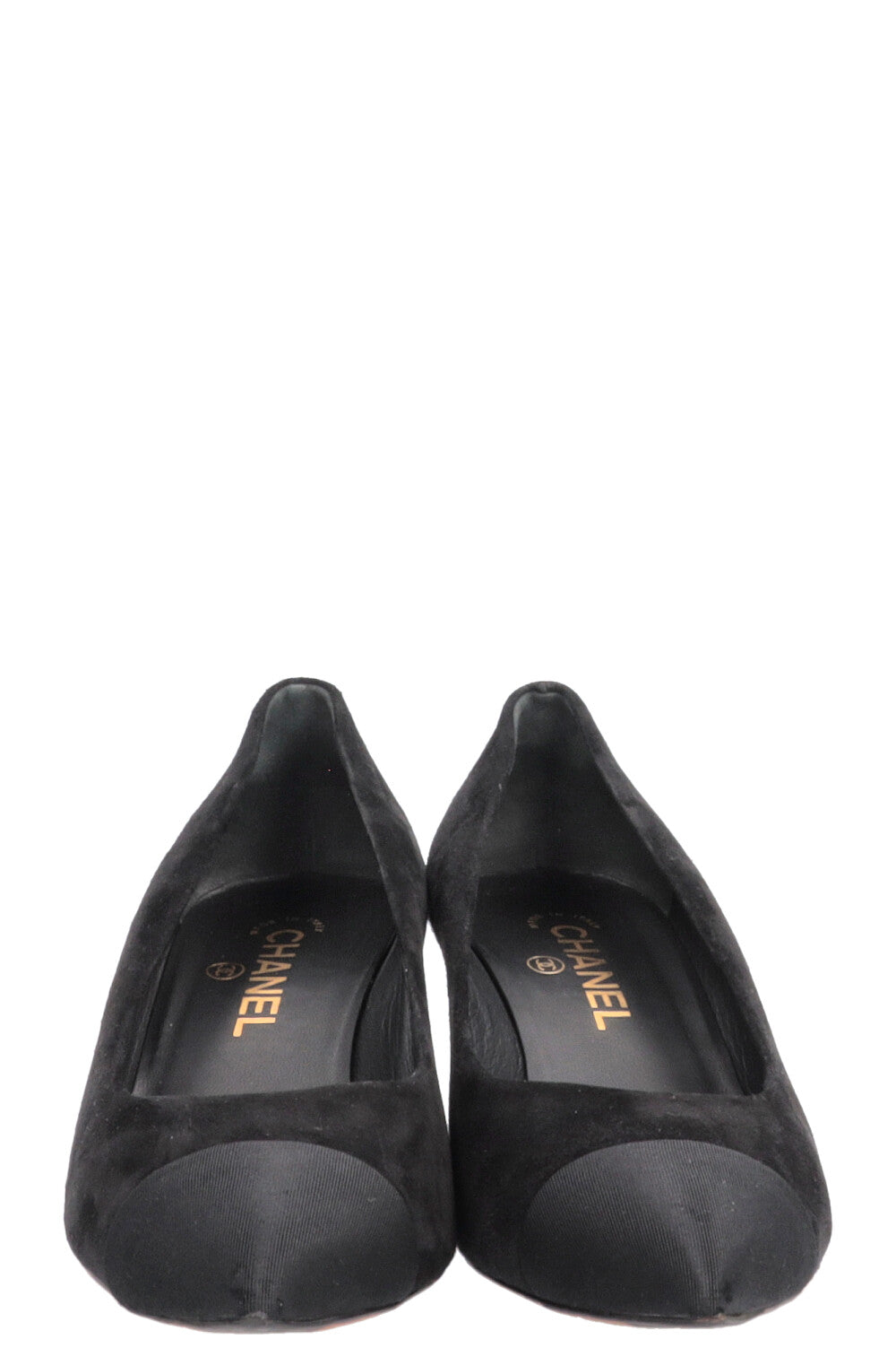 CHANEL CC Pumps Suede Black