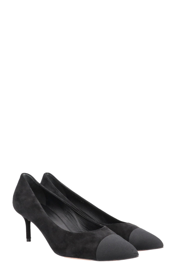 CHANEL CC Pumps Suede Black