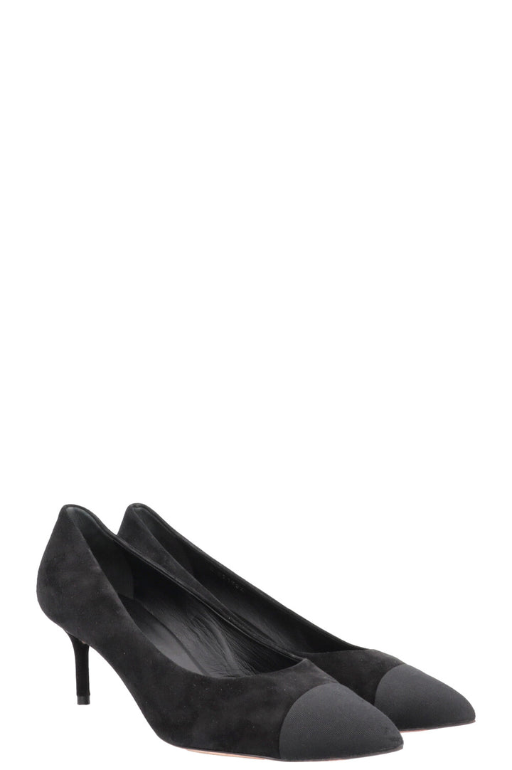 CHANEL CC Pumps Suede Black