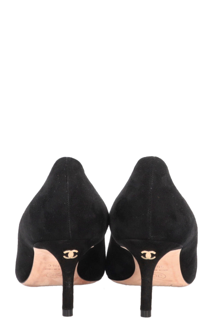 CHANEL CC Pumps Suede Black