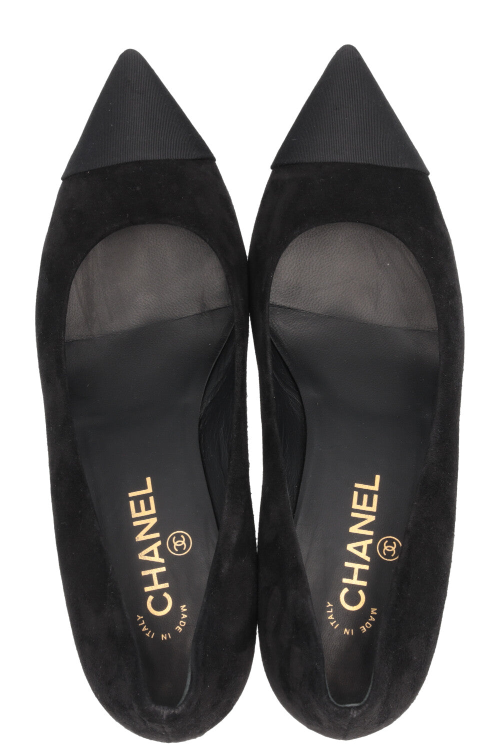 CHANEL CC Pumps Suede Black