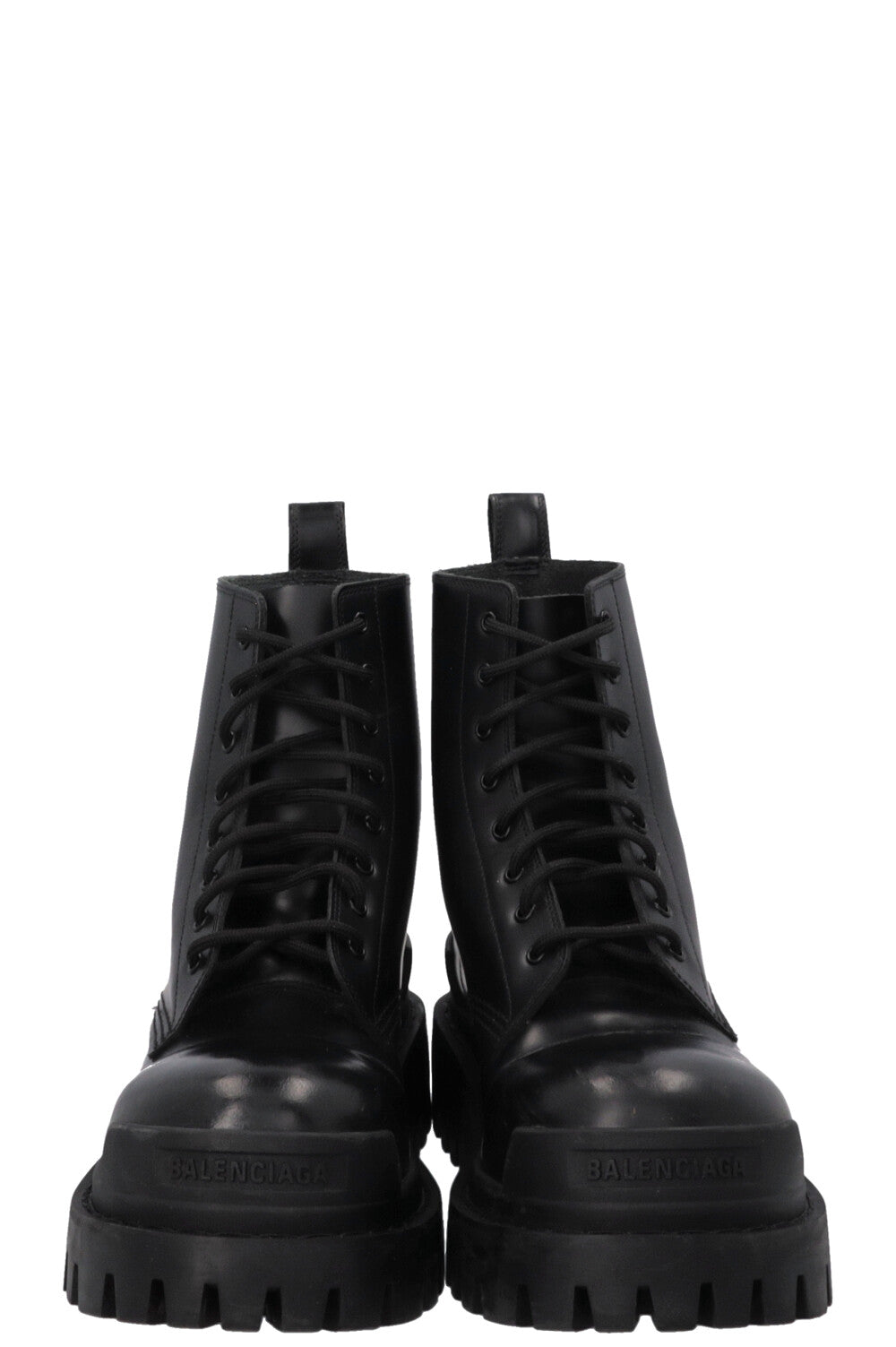 Bottes BALENCIAGA Strike en cuir noir
