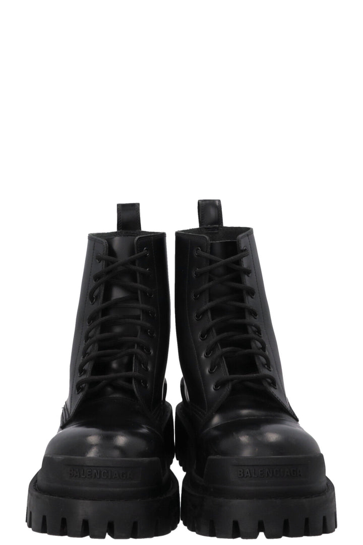 Bottes BALENCIAGA Strike en cuir noir