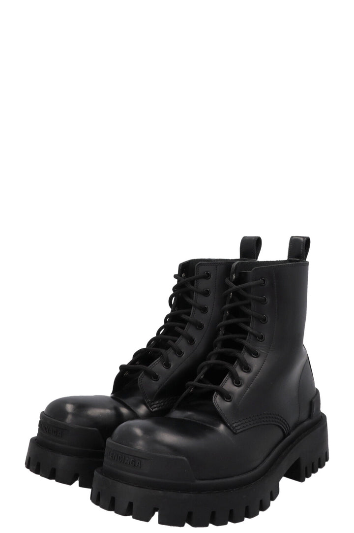 Bottes BALENCIAGA Strike en cuir noir