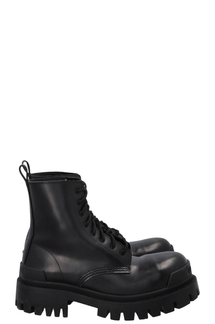 Bottes BALENCIAGA Strike en cuir noir