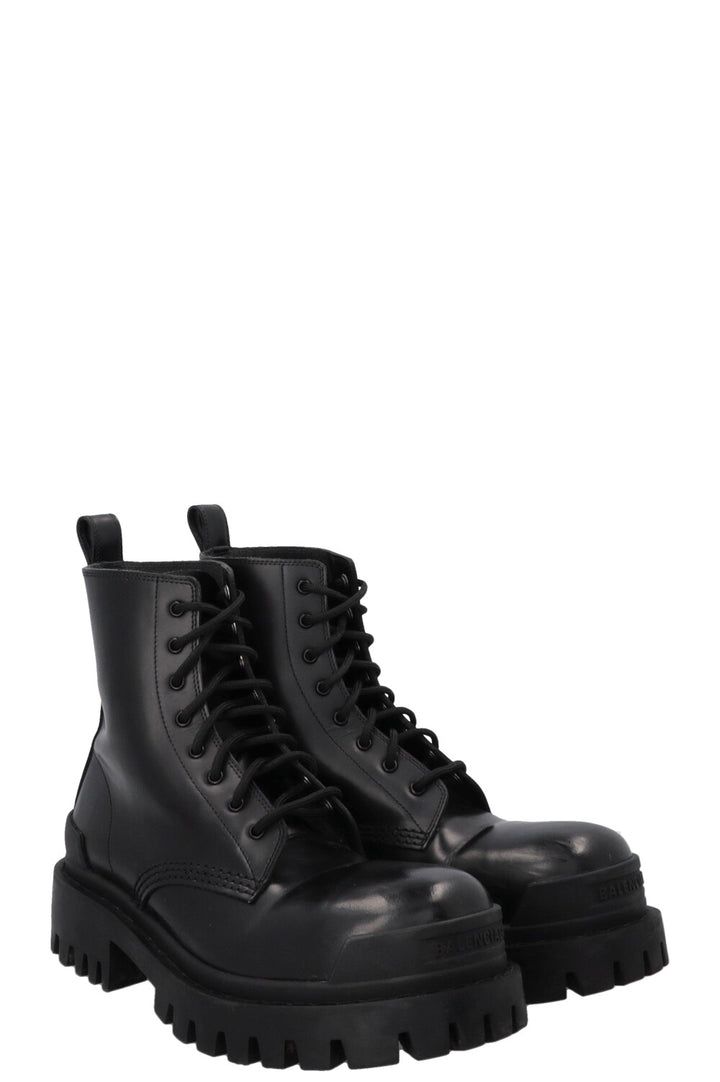 Bottes BALENCIAGA Strike en cuir noir
