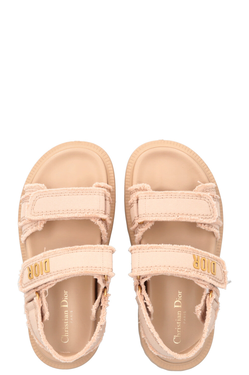 CHRISTIAN DIOR Dioract Ballerines Toile Rose