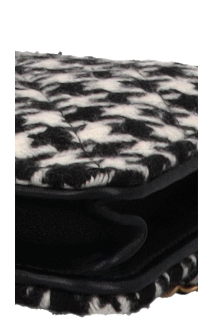 CHANEL Heart CC Houndstooth WOC Black White
