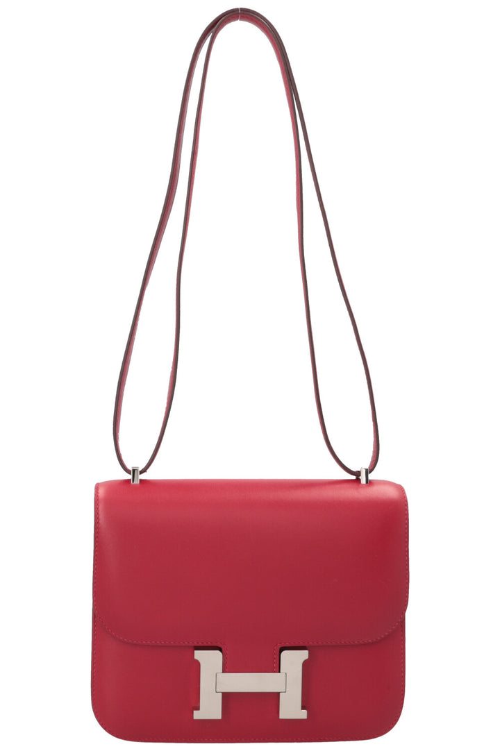 HERMÈS Constance III Mini Veau Tadelakt Rouge Vif