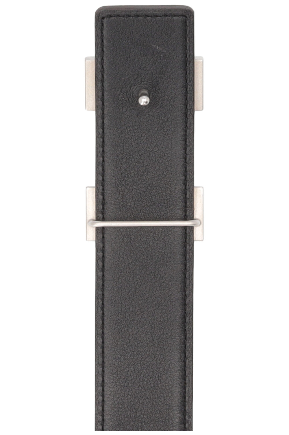 HERMÈS Constance H 32 Belt Palladium Etoupe Noir