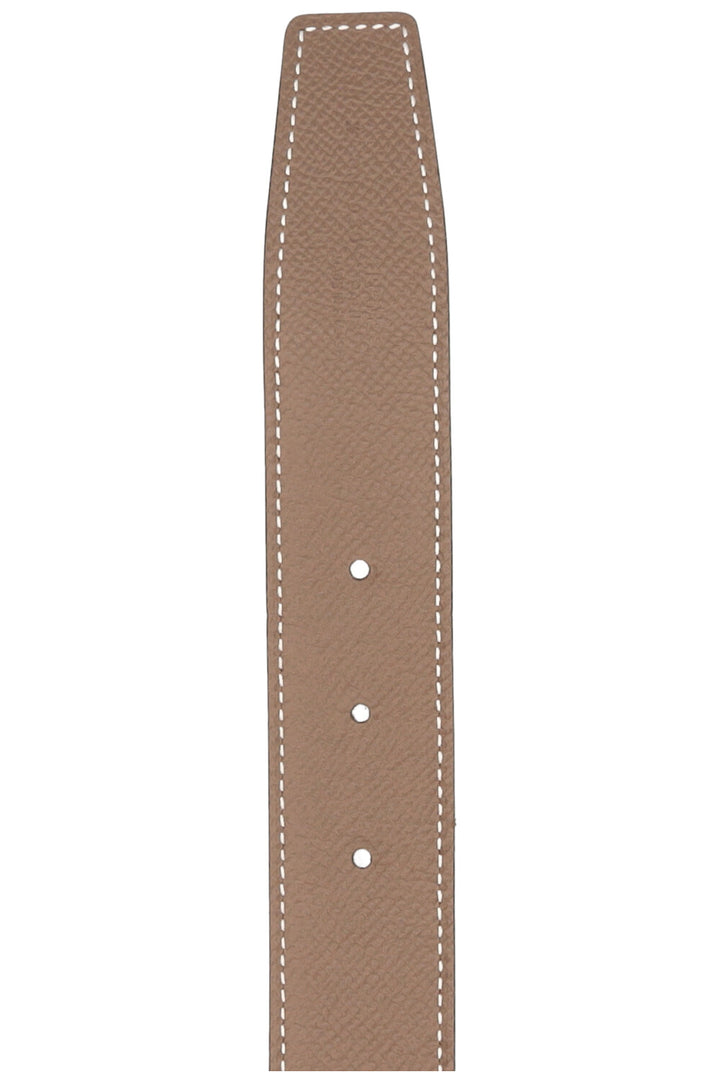 HERMÈS Constance H 32 Belt Palladium Etoupe Noir