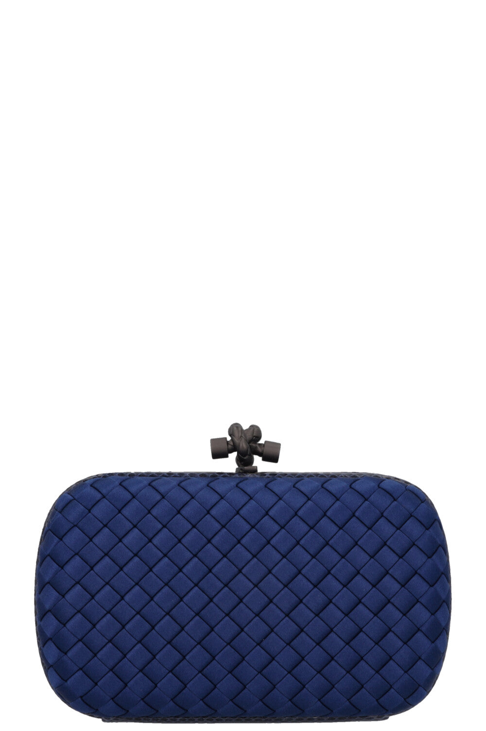 BOTTEGA VENETA Knot Clutch Blue Snakeskin