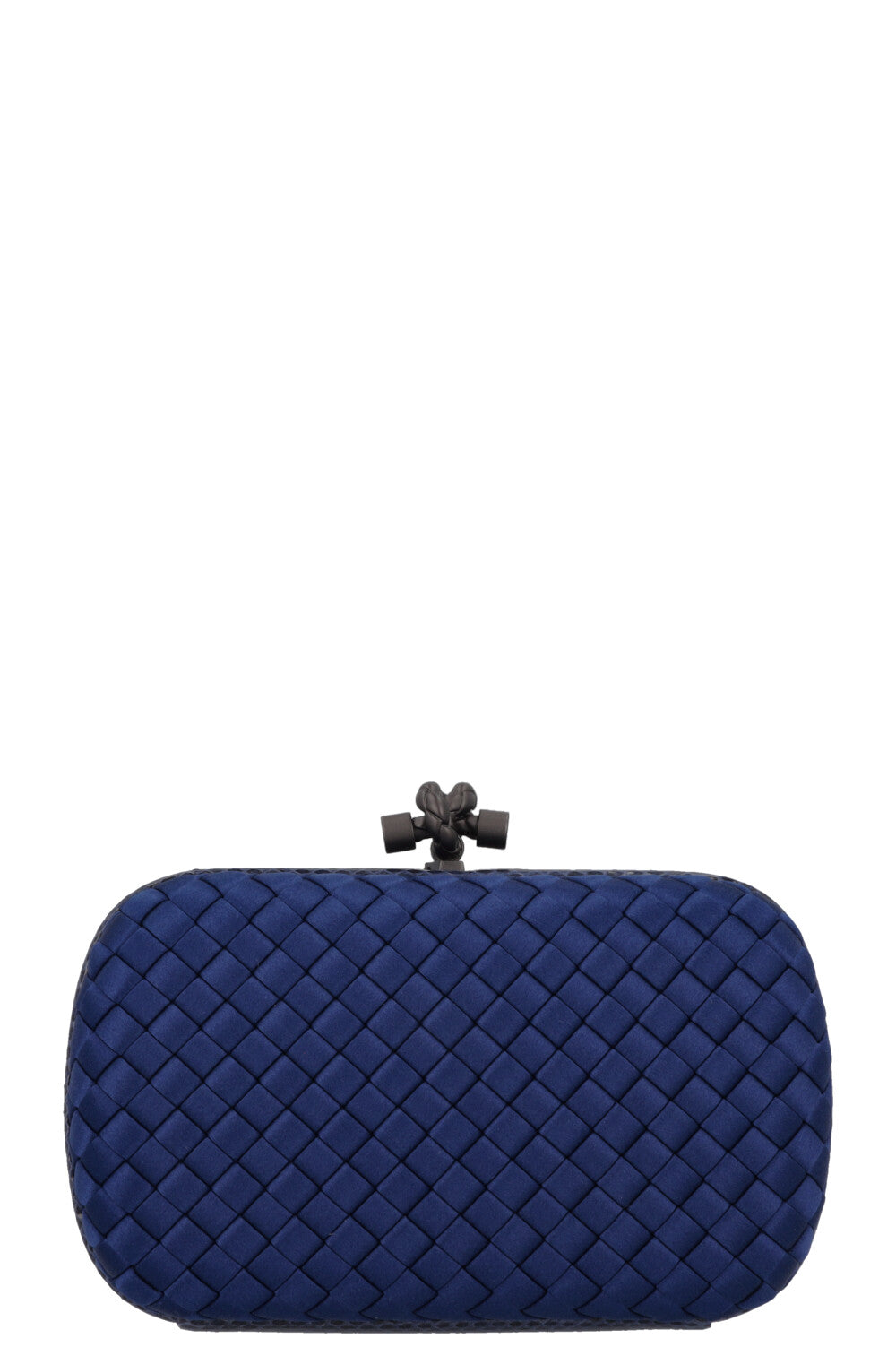 BOTTEGA VENETA Knot Clutch Blue Snakeskin