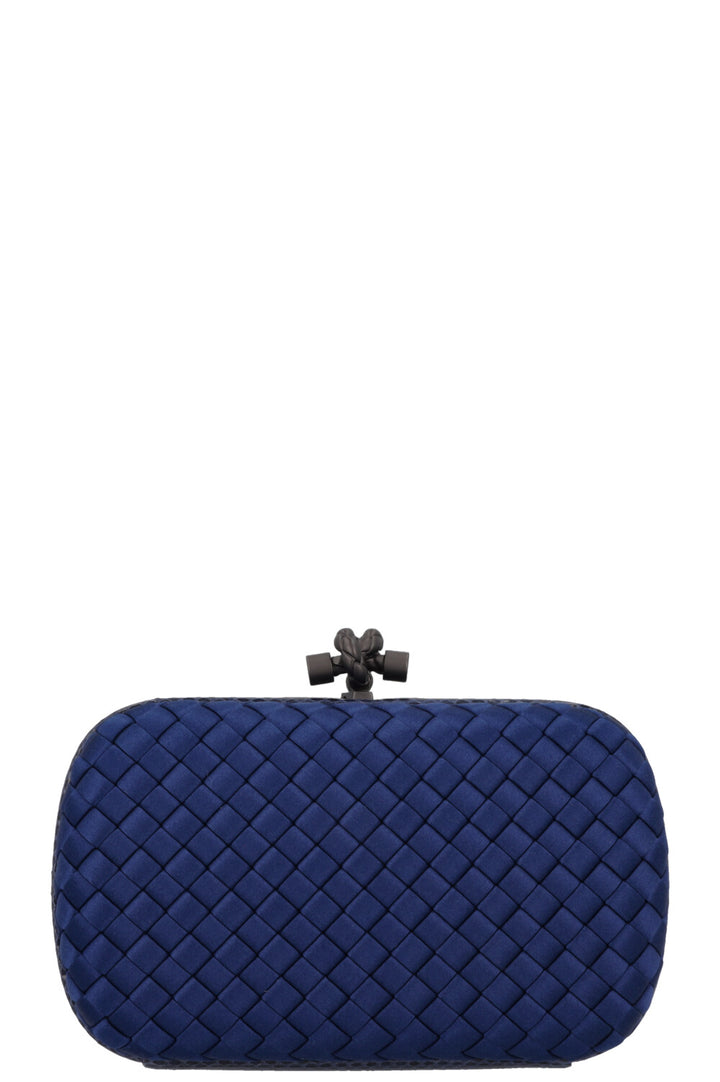 BOTTEGA VENETA Knot Clutch Blue Snakeskin