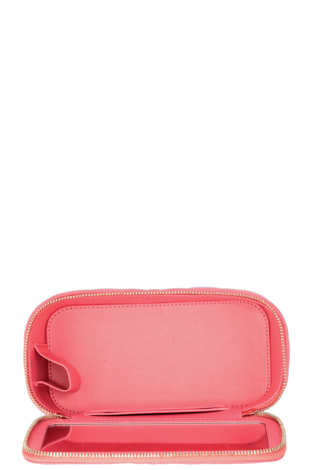 CHANEL 2023 Quilted Crossbody Vanity Case Pink Caviar
