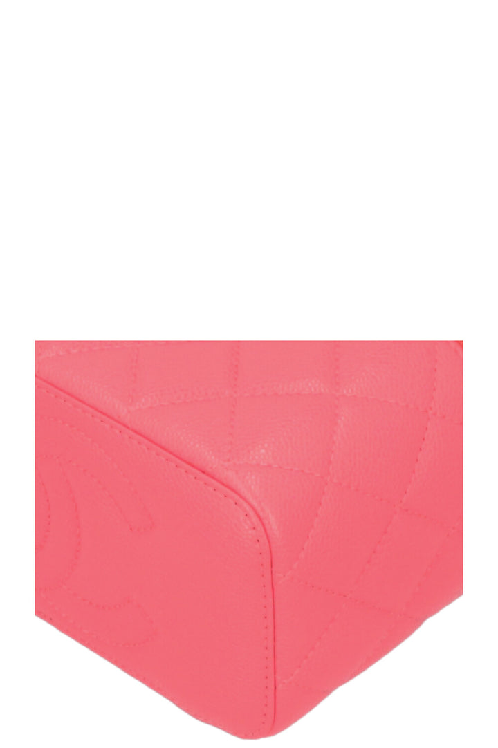 CHANEL 2023 Quilted Crossbody Vanity Case Pink Caviar