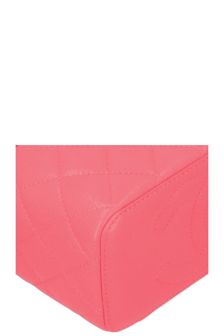 CHANEL 2023 Quilted Crossbody Vanity Case Pink Caviar