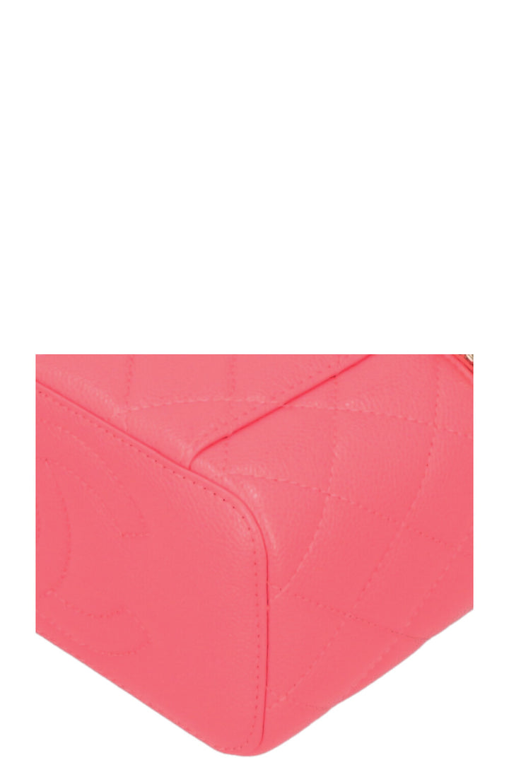 CHANEL 2023 Quilted Crossbody Vanity Case Pink Caviar