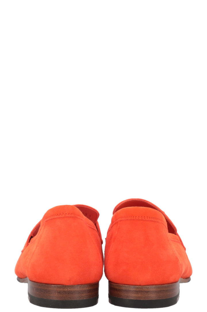 HERMÈS Paris Loafers Orange Suede