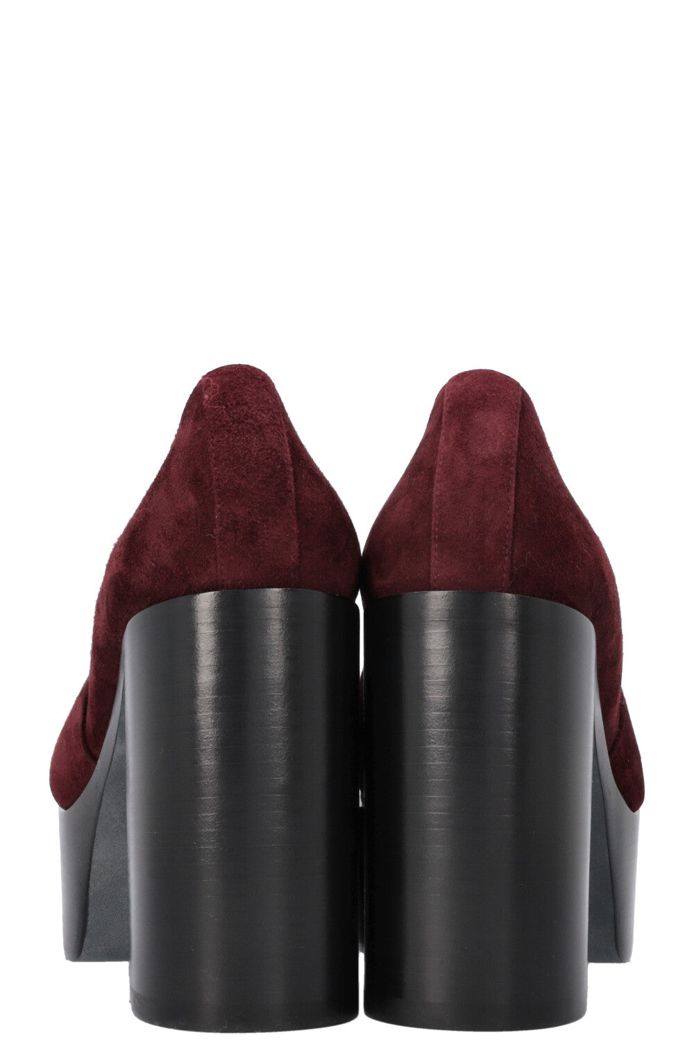 HERMÈS Escarpim Heels Suede Marron Mahogany