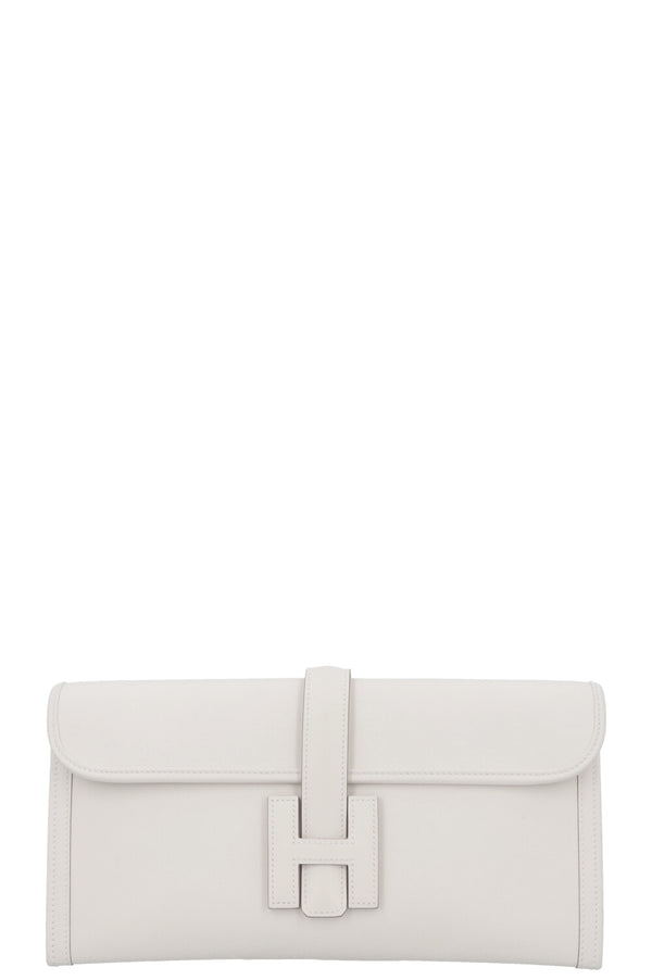 HERMÈS Jige Elan 29 Veau Swift Gris Pale