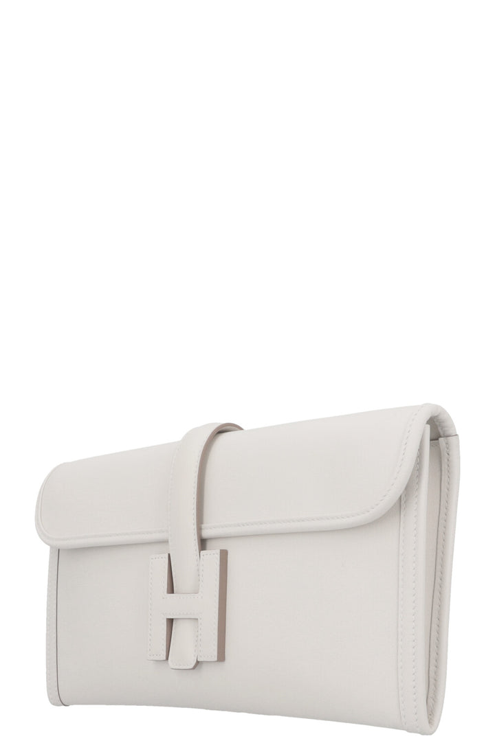 HERMÈS Jige Elan 29 Veau Swift Gris Pale